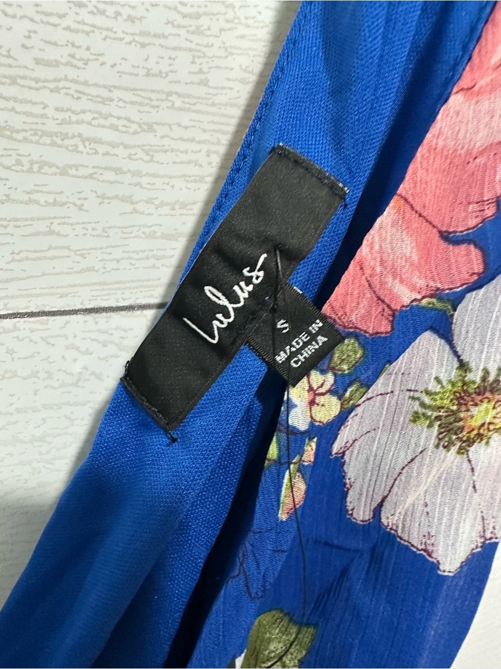 NWT Lulus Blue Floral Dress Size Small - Picture 2 of 13